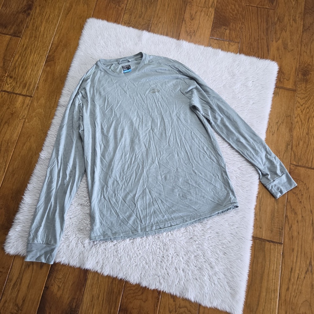 Icebreaker Cool Lite Merino Wool Blend Long Sleeve Base Layer Shirt Men's Large